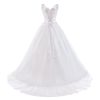 Women's Wedding Dresses for Bride Sweetheart Appliques with Beading Ball Gown Two Straps Bridal Dresses with Big Train