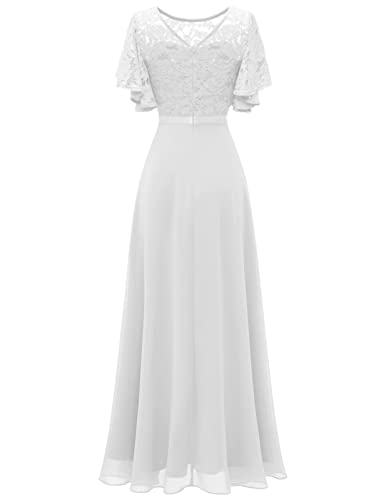 Womens Formal Dresses for Wedding Guest Bridesmaid Long Prom Empire Waist Lace Dress Evening Gown 2025