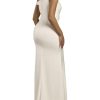 Asymmetrical Off-The-Shoulder Matte Satin Sheath Dress