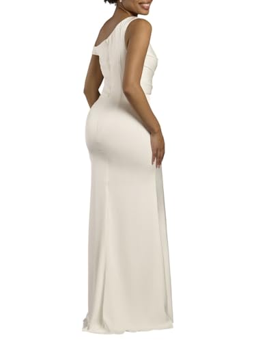 Asymmetrical Off-The-Shoulder Matte Satin Sheath Dress