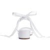 Low Block Heel Wedding Sandals Pearl Wedding Shoes for Bride Open Toe Bridal Shoes