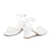 Strappy Heels for Women Square Toe Chunky Block Heels Ankle Buckle Heeled Sandals