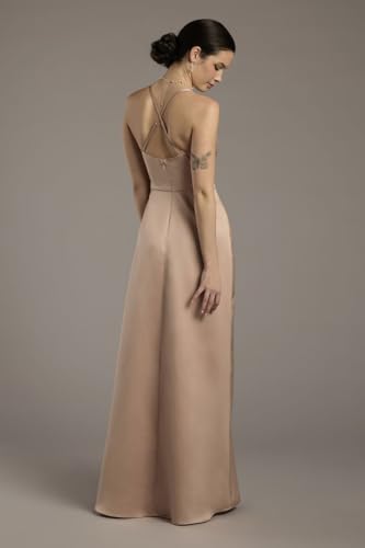 Satin Empire Waist Ball Gown