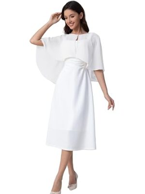 Women's Chiffon Shawl Wraps Shrug for Evening Dress Wedding Cape Cover Up 1920s Shawl
