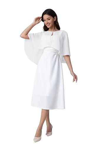 Women's Chiffon Shawl Wraps Shrug for Evening Dress Wedding Cape Cover Up 1920s Shawl