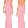 Women Drape Neck Formal Maxi Dresses Lace Backless Cocktail Party Dress Spaghetti Straps Mermaid Evening Gown 221