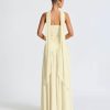 Women Strapless Patchwork Maxi Dress Sexy High Slit Tube Top Party Club with Scarf Long Prom Wedding Guest Dresses