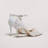 Lace Pearl Decoration Ladies High Heels Whit Wedding Shoes Women's White Bridal Pumps