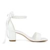 Block Heel Wedding Shoes for Bride Pearl Heels Wedding Sandals Square Open Toe Bridal Shoes