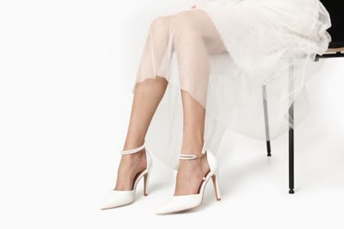 Women's High Heels Closed Pointed Toe Sexy Lace Up Wedding Evening Dress Pumps Shoes