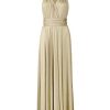 Women's Backless Gown Dress Convertible Multi-Way Wrap Halter Cocktail Dress Bandage Bridesmaid Long Dresses