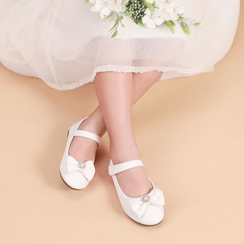 Rika Girls Dress Shoes Flower Girl Mary Jane Flats Wedding Party School Shoes for Toddler Little Kid Big Kid