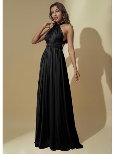 Women Infinity Dress for Bridesmaid Long Evening Maxi Wrap Dresses Convertible Prom Wedding Gown