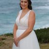 Wedding Dresses for Bride Illusory Lace Bohemia V Neck Layers Tulle A Line Beachy Wedding Gowns…