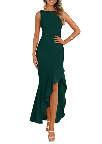 Wedding Guest Dresses for Women 2025 Summer Formal Gala Maxi Dress Ruffle Mermaid Cocktail Long Dresses