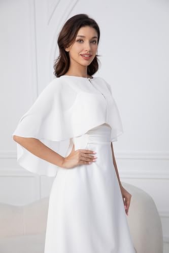Women's Chiffon Shawl Wraps Shrug for Evening Dress Wedding Cape Cover Up 1920s Shawl