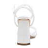 Pearl Heels Strappy Bridal Shoes Block Heel Wedding Sandals Open Toe Wedding Shoes for Bride