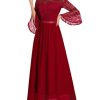 Women's Formal Dresses 2025 Wedding Guest Dress Bell Sleeve Bridesmaid Dresses Maxi Evening Dress