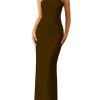 Women Elegant Summer Bodycon Maxi Dress Halter Neck Formal Wedding Guest Cocktail Party Long Dresses