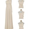 Women's Backless Gown Dress Convertible Multi-Way Wrap Halter Cocktail Dress Bandage Bridesmaid Long Dresses