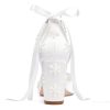 Pearl Heels Wedding Shoes for Bride Block Heel Bridal Shoes Wedding Heeled Sandals
