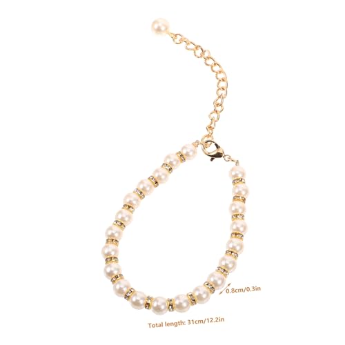 2pcs High Heels Pearl Chain Ankle Strap Heels Decorative Shoe Straps for Women Pearl Shoes for Wedding