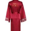 Women Long Robe Satin Robe Bridal Robe Bridesmaid Robes Lace Robe Wedding Robe Sleepwear Bathrobe Dressing Long Gowns
