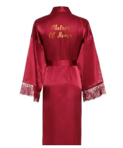 Women Long Robe Satin Robe Bridal Robe Bridesmaid Robes Lace Robe Wedding Robe Sleepwear Bathrobe Dressing Long Gowns