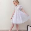 Toddler Girls Low Heel Princess Dress Shoes Glitter Flower Wedding Party Mary Jane Pumps Shoes for Kids