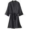 Lace Robe Set Women Black Wedding Bathrobe&Nightgown Suit Satin V-Neck Kimono Bath Gown Bride Bridesmaid Sleepwear(D,L Code)