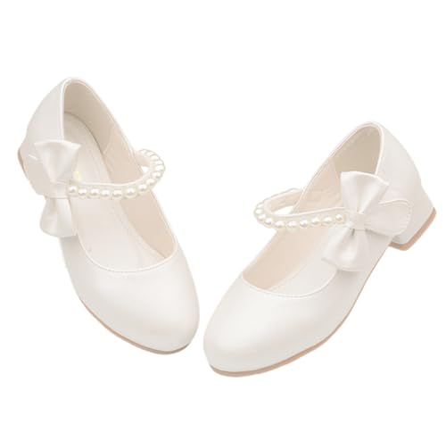 Toddler Girls Low Heel Princess Dress Shoes Glitter Flower Wedding Party Mary Jane Pumps Shoes for Kids