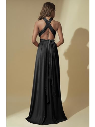 Women Infinity Dress for Bridesmaid Long Evening Maxi Wrap Dresses Convertible Prom Wedding Gown