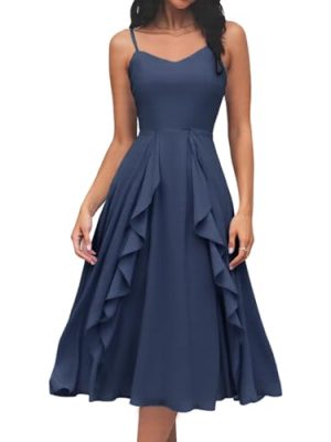 Women's Cocktail Tea Party Beach Dresses Formal Graduation Wedding Guest Chiffon Summer Evening Elegant Dress 2025