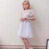 Toddler Girls Low Heel Princess Dress Shoes Glitter Flower Wedding Party Mary Jane Pumps Shoes for Kids