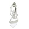 Low Block Heel Wedding Sandals for Bride Open Toe Wedding Shoes Pearl Wedding Heels Bridal Shoes