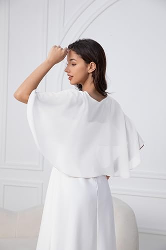 Women's Chiffon Shawl Wraps Shrug for Evening Dress Wedding Cape Cover Up 1920s Shawl