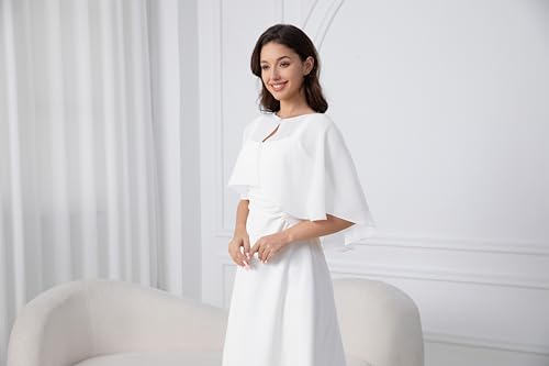 Women's Chiffon Shawl Wraps Shrug for Evening Dress Wedding Cape Cover Up 1920s Shawl