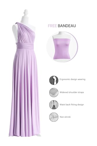 Infinity Dress with Bandeau, Convertible Bridesmaid Dress, Long, Plus Size, Multi-Way Dress, Twist Wrap Dress