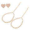 2pcs High Heels Pearl Chain Ankle Strap Heels Decorative Shoe Straps for Women Pearl Shoes for Wedding