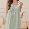 Nightgowns for Women Cotton Long Night Gown Sleeveless Sleep Dress Victorian Nightdress Ladies Sleepwear S-XXXL