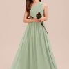 A-line One Shoulder Floor-Length Chiffon Junior Bridesmaid Dress for Wedding Teen Girls Party Gowns