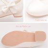 Toddler Girls Low Heel Princess Dress Shoes Glitter Flower Wedding Party Mary Jane Pumps Shoes for Kids
