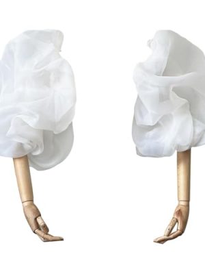 Detachable Tulle Sleeves for Wedding Dresses, Lantern Sleeve Bridal Dress Arm Cover Accessory for Women’s Gowns