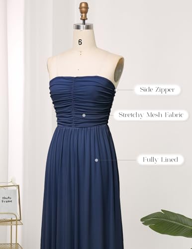 Women's Cocktail Dress, Strapless Tube Top Long Maxi Summer Formal Mesh Dresses 2025