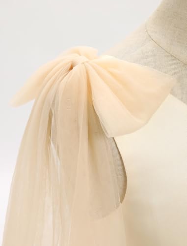 Flower Girl Maxi Dress Wedding Formal Bridesmaid Floral Embroidered Tulle Skirt Princess Pageant First Communion Gown