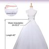 Hoopless Petticoats Crinoline A-line Slips Underskirt for Bridal Gown Floor Length