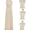 Women's Backless Gown Dress Convertible Multi-Way Wrap Halter Cocktail Dress Bandage Bridesmaid Long Dresses