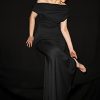 Women's Elegant Sleeveless Off Shoulder Bodycon Long Formal Party Evening Dress