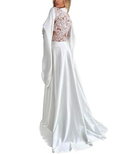 Satin Floor Length Robes for Women Lace Bride Kimono Nightgown Silk Bridesmaid Robes Wedding Party Sleepwear Dress