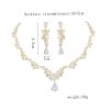 1set Elegant Bridal Jewelry Waterdrop Necklace Earrings for Wedding Dress Accessories Beautiful Zirconia Design Ear for Brides